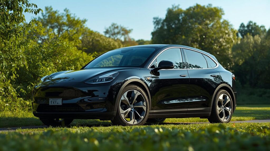 electric vehicle in zade black